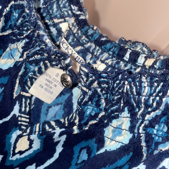 Size small lucky brand different blues off the shoulder tee - Picture 3 of 6